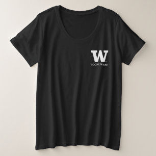 Tee de tamaño superior para mujeres UW SSW