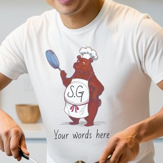 Tee del oso del chef - Divertida camiseta de cocin (Subido por el creador)