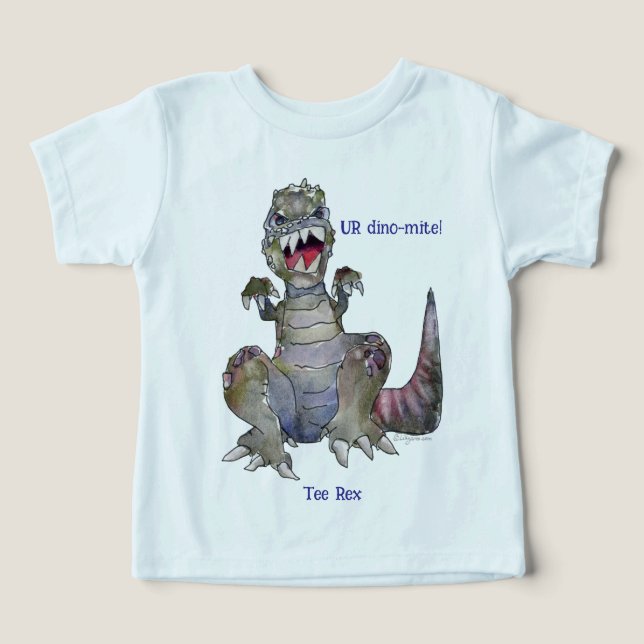 Tee Rex Personalizado Dinosaur T-Shirt (Diseño delantero )