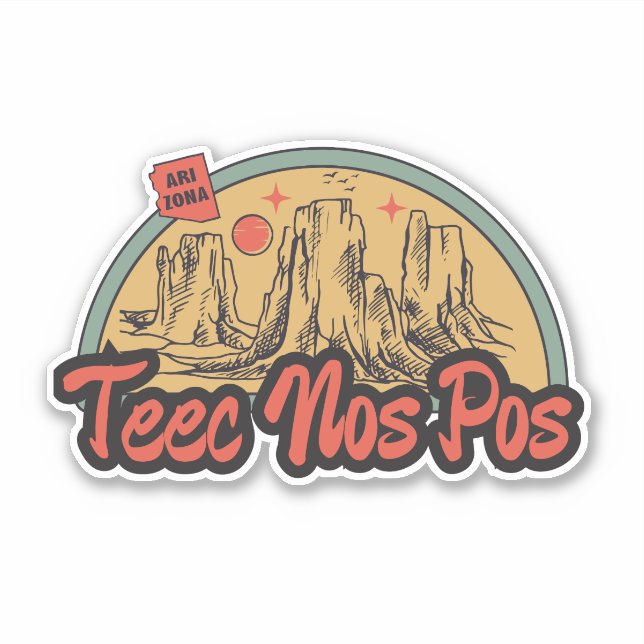 Teec Nos Pos, Arizona Pegatina (Anverso)