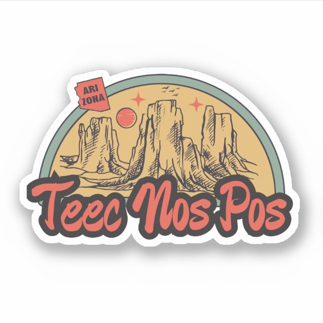 Teec Nos Pos, Pegatina de Arizona (Anverso)