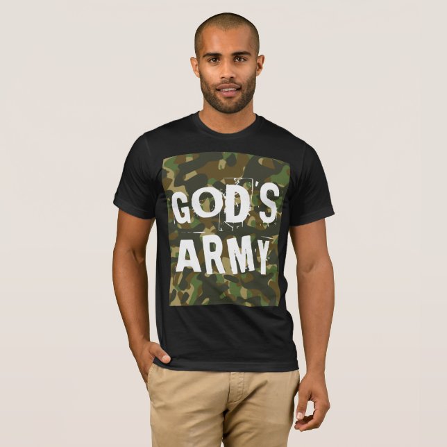 TEES DE CAMISETAS DE "EL EJÉRCITO DE DIOS" CRISTIA (Anverso completo)