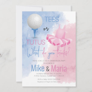Tees o Tutus género revelan invitación