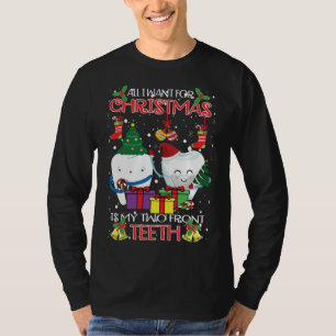 Teeth Santa Hat Navidades feos suéter Asis dental