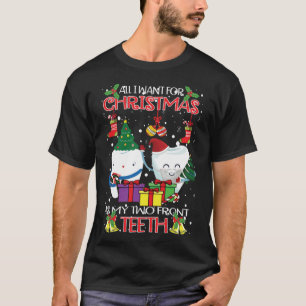 Teeth Santa Hat Navidades feos suéter Asis dental