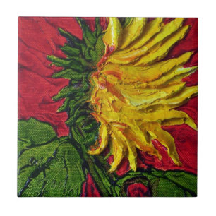 Teja amarilla del girasol