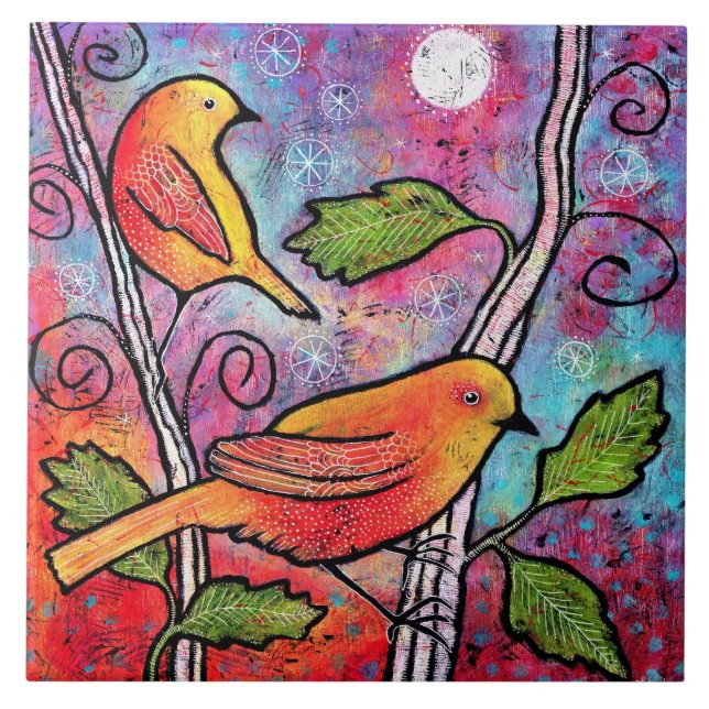 Teja amarilla del pájaro (Frente)