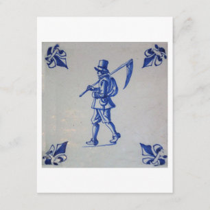 Teja azul de Delft - plantilla