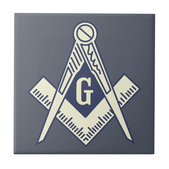 Teja azul masónica de encargo de la pared de la (Frente)