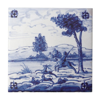 Teja azul tradicional holandesa