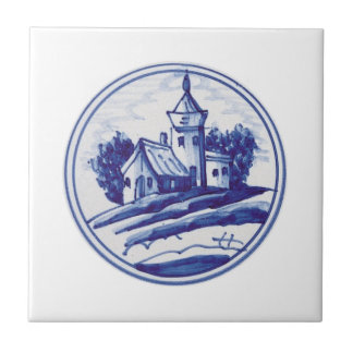 Teja azul tradicional holandesa