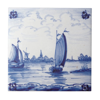 Teja azul tradicional holandesa