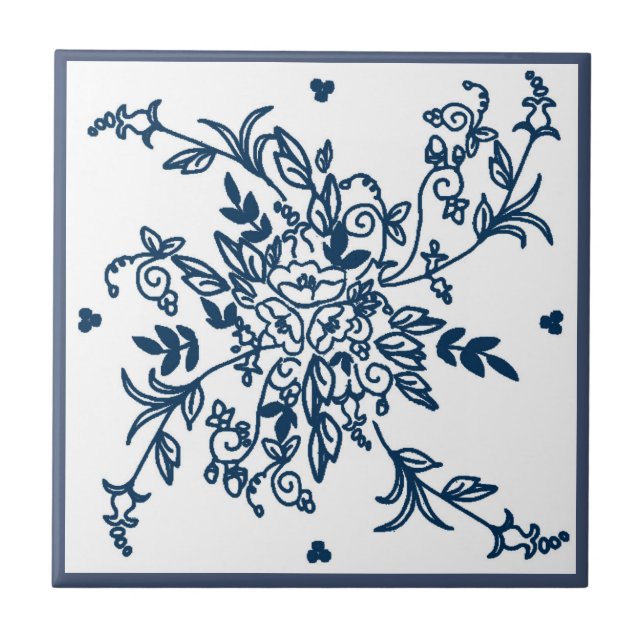 Teja azul y blanca (Frente)
