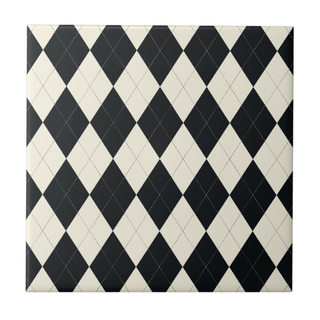 Teja blanco y negro de Argyle (Frente)