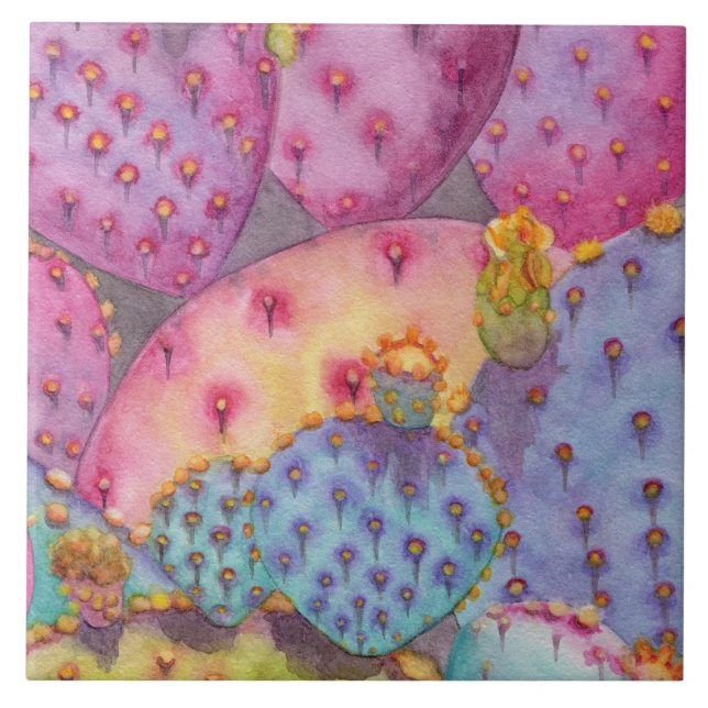 Teja bonita de la pared de la cocina del cactus (Frente)