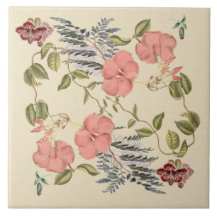 Teja botánica floral tropical 6x6