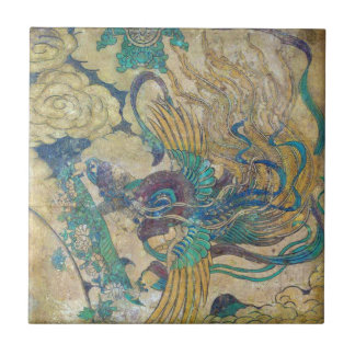 Teja china antigua del arte