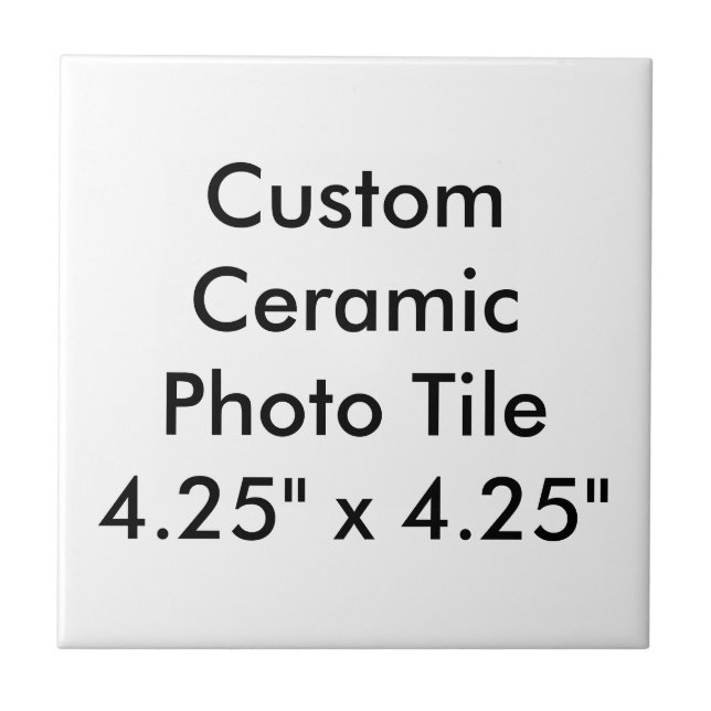 Teja de cerámica de encargo 4,25" de la foto x (Frente)