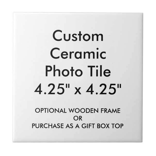 Teja de cerámica de encargo 4,25" de la foto x (Frente)