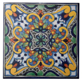 Teja de cerámica de la foto del diseño de Talavera