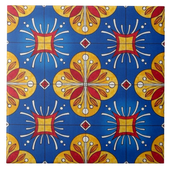 Teja de cerámica española de la foto del diseño (Frente)