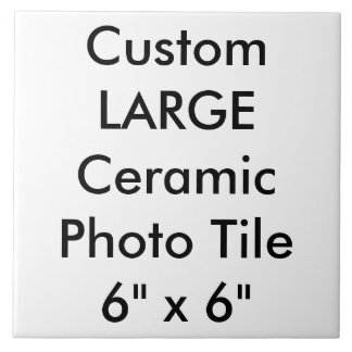 Teja de cerámica grande de encargo 6" de la foto x