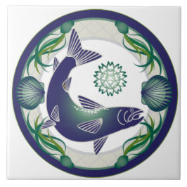 Teja de color salmón