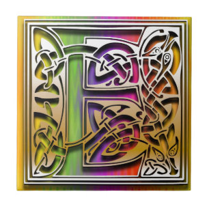 Teja de encargo del monograma del arco iris