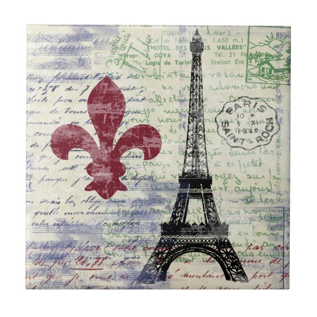 Teja de Francia de la torre Eiffel (Frente)