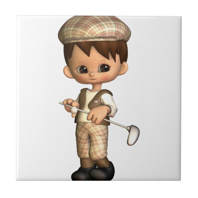 Teja de la caricatura del golfista (Frente)