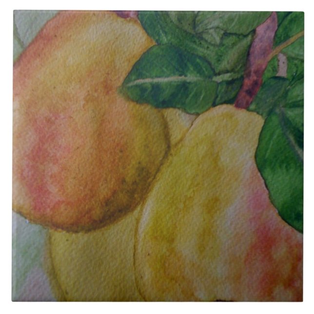 teja de la cocina con la acuarela original (Frente)