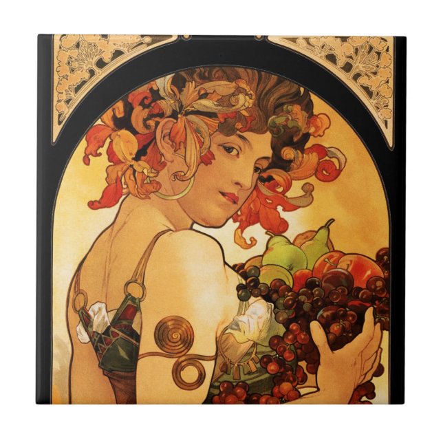 Teja de la fruta de Alfonso Mucha (Frente)