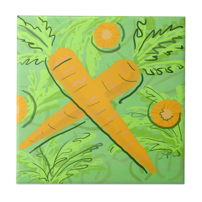 Teja de la fruta: Zanahorias (Frente)