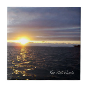 Teja de la puesta de sol de Key West Florida