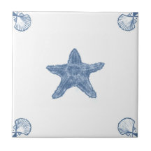 Teja de las estrellas de mar de Delft con las
