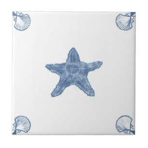 Teja de las estrellas de mar de Delft con las