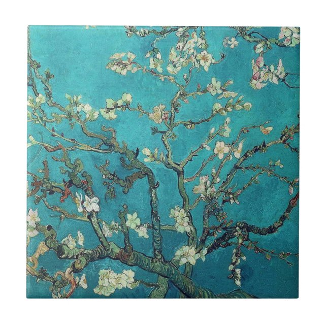 Teja de los flores de la almendra de Van Gogh (Frente)