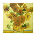 Teja de los girasoles de Van Gogh<br><div class="desc">Teja de los girasoles de Van Gogh. Pintura al óleo en lona a partir de 1888. El florero con quince girasoles sigue siendo uno de los trabajos de la vida más queridos de Vincent van Gogh. El uso brillante de amarillos evoca reservado finales del verano. Un gran regalo para las...</div>