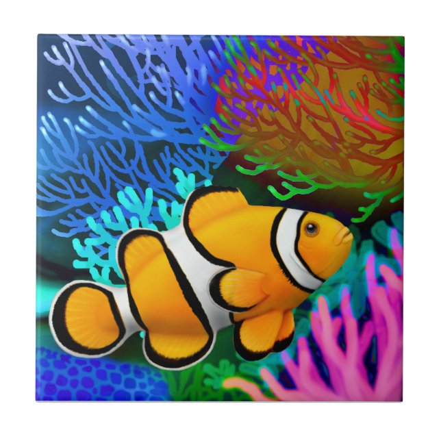 Teja de los pescados de Anenome del payaso de (Frente)