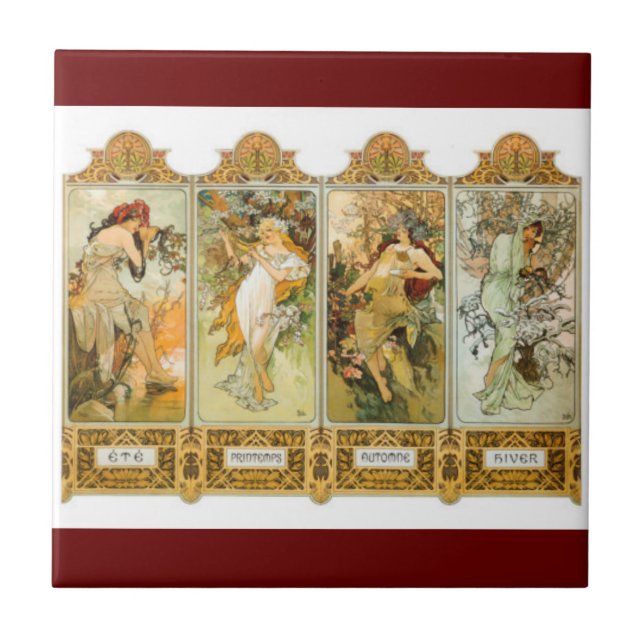 Teja de Nouveau Mucha del arte (Frente)