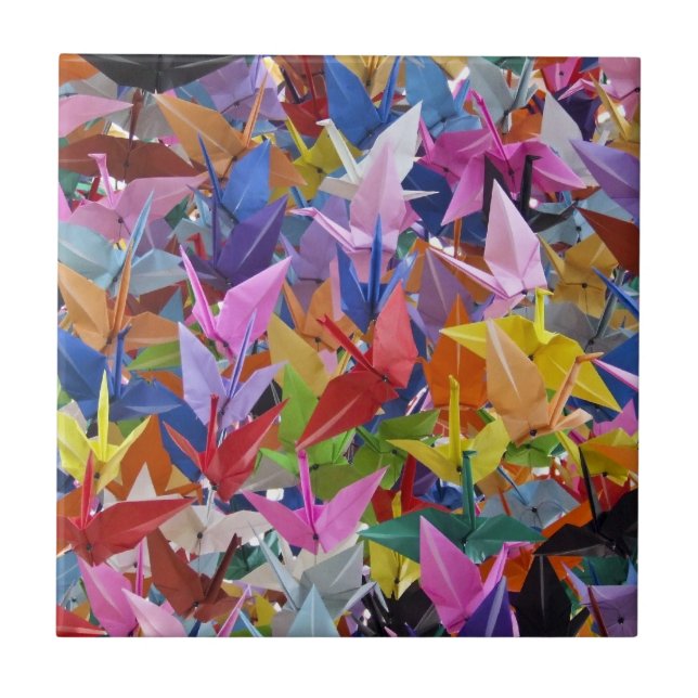 Teja de papel de 1.000 grúas de Origami (Frente)