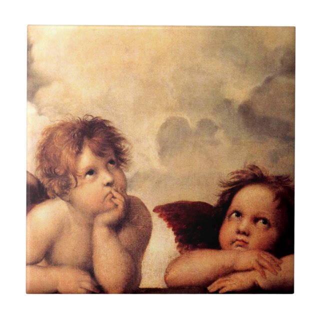 Teja de Sistine Madonna de las querubes de Raphael (Frente)