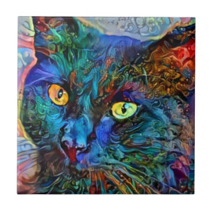 Teja de Trivet del arte 1 del gato