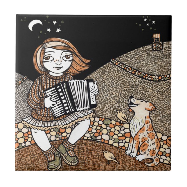 Teja decorativa de Annies Accordian (Frente)