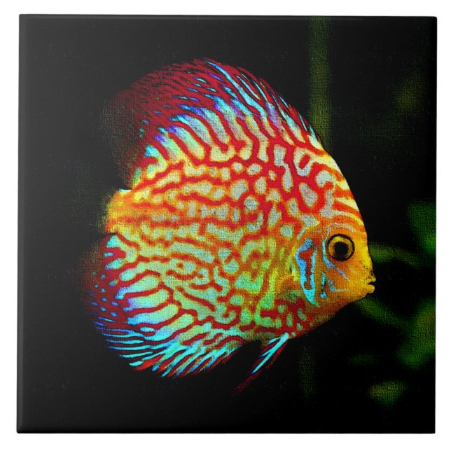 Teja decorativa de los pescados del acuario del (Frente)