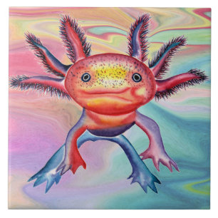 Teja decorativa del Axolotl fresco