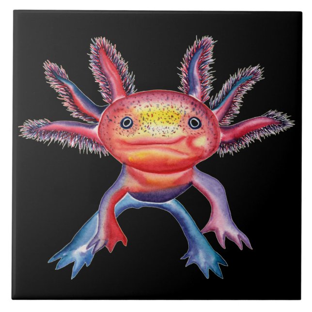 Teja decorativa del Axolotl fresco (Frente)