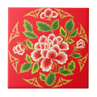 Teja decorativa del diseño del vintage