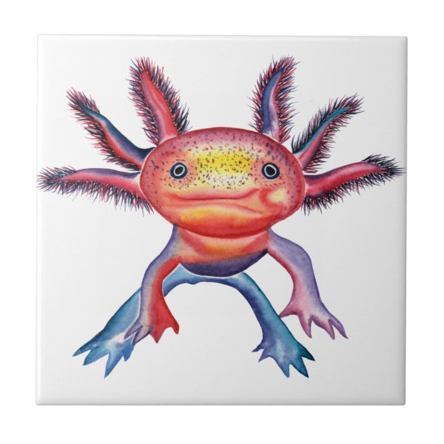 Teja decorativa del diseño fresco del Axolotl (Frente)