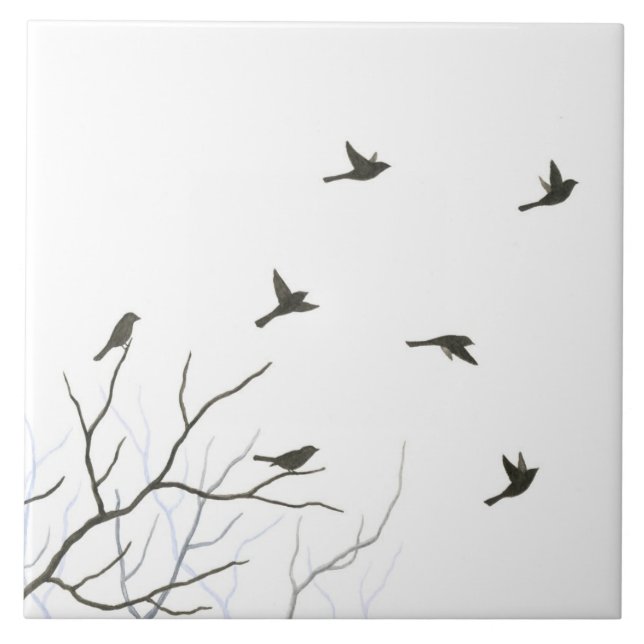 Teja del arte de la silueta de los pájaros de (Frente)